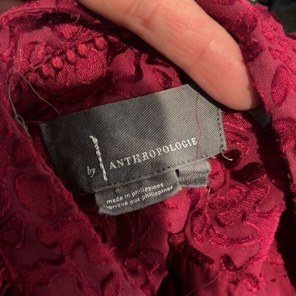 Anthropologie Susanna Burnout Velvet Buttondown, MP! - Picture 7 of 10